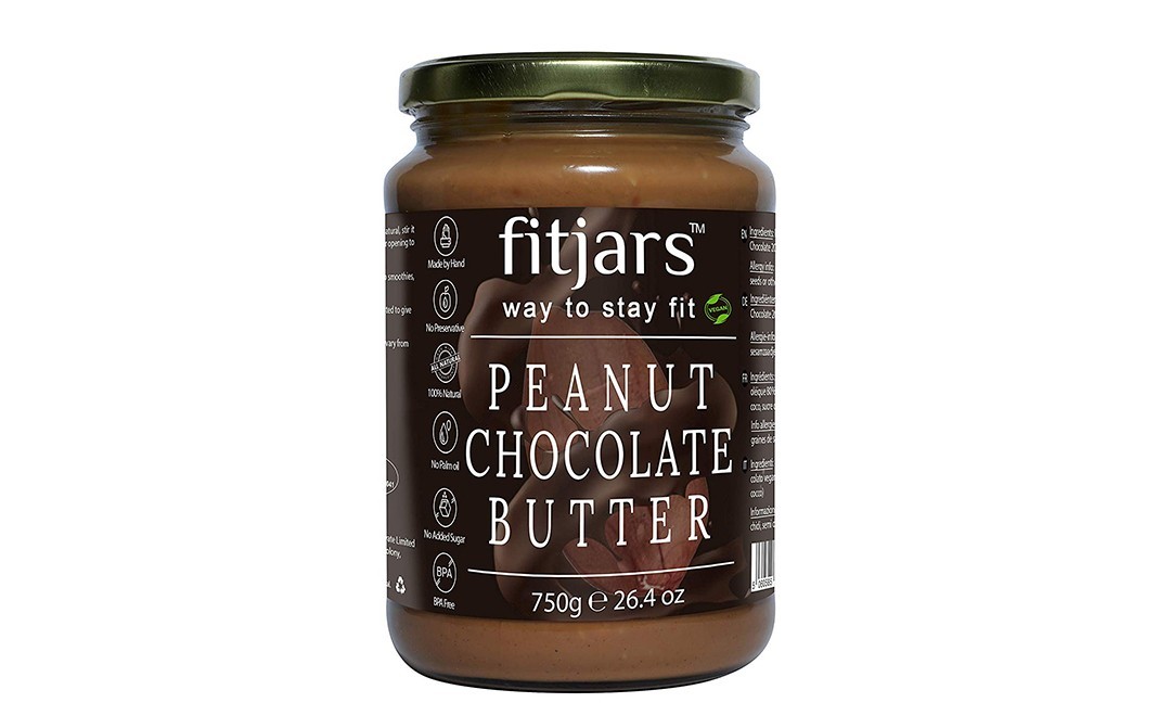 Fitjars Peanut Chocolate Butter    Glass Jar  750 grams